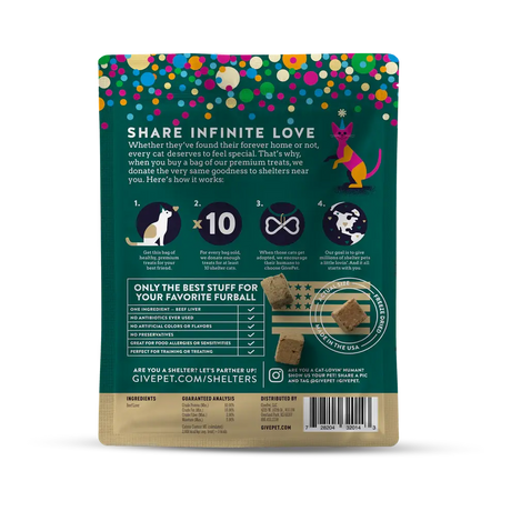 GivePet Birthday Purr-resent Freeze Dried Beef Liver Treat