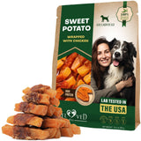 Beloved Pets Sweet Potato Wrapped with Chicken, Natural Dog Chew Treats - Grain Free & Human Grade, for Training Small & Large Dogs (10.6 oz)