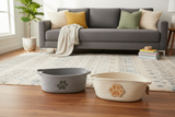 Paw Embellished Oval Rope Basket