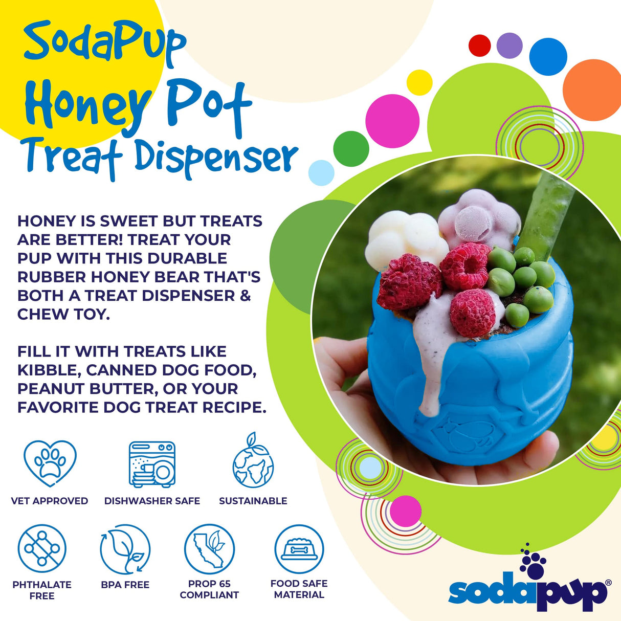 PUP-X Honey Pot Treat Dispenser (Large & X-Large)