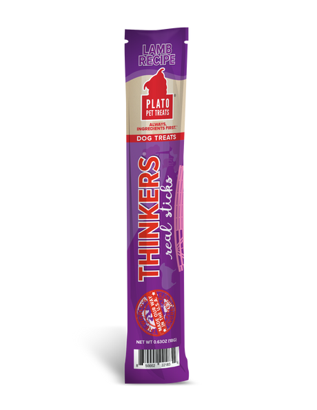 Plato Thinkers Singles Lamb Stick Dog Treats