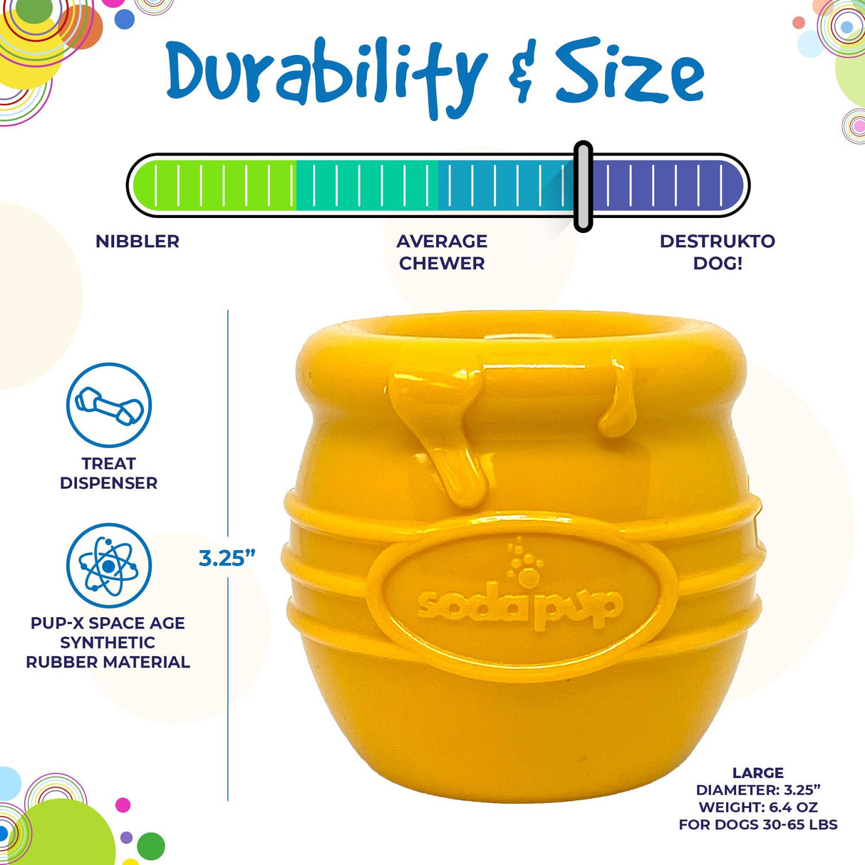PUP-X Honey Pot Treat Dispenser (Large & X-Large)