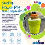 Flower Pot Durable Rubber Treat Dispenser & Enrichment
