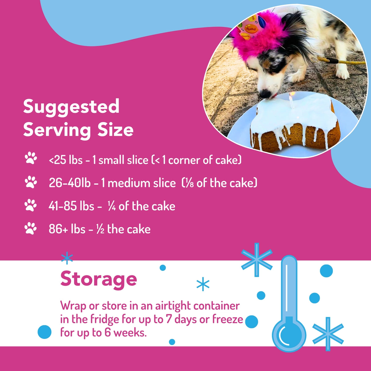 Puppy Cake Dog Birthday Cake Kit (Peanut Butter or Pumpkin)