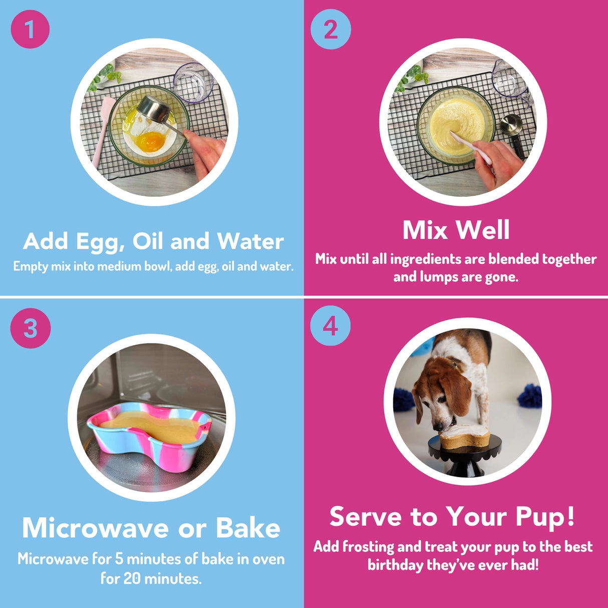 Puppy Cake Dog Birthday Cake Kit (Peanut Butter or Pumpkin)